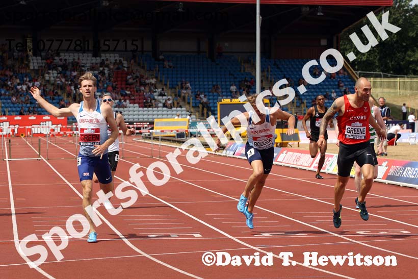 Mens 400 metres hurdles, Muller British Championships, Alexander Stadium, Birmingham. Photo: David T. Hewitson/Sports for All Pics